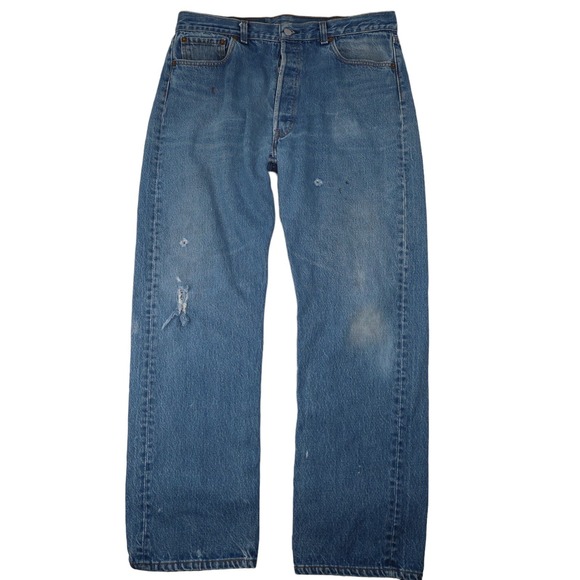 Vintage USA Made Levis 501 Distressed Denim Jeans